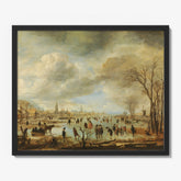 Winter Landscape near a Town with Kolf Players and Horse-Drawn Sleighs by Aert van der Neer - thumbnail_1_bf_66fdaaf58213847b6f357a7f